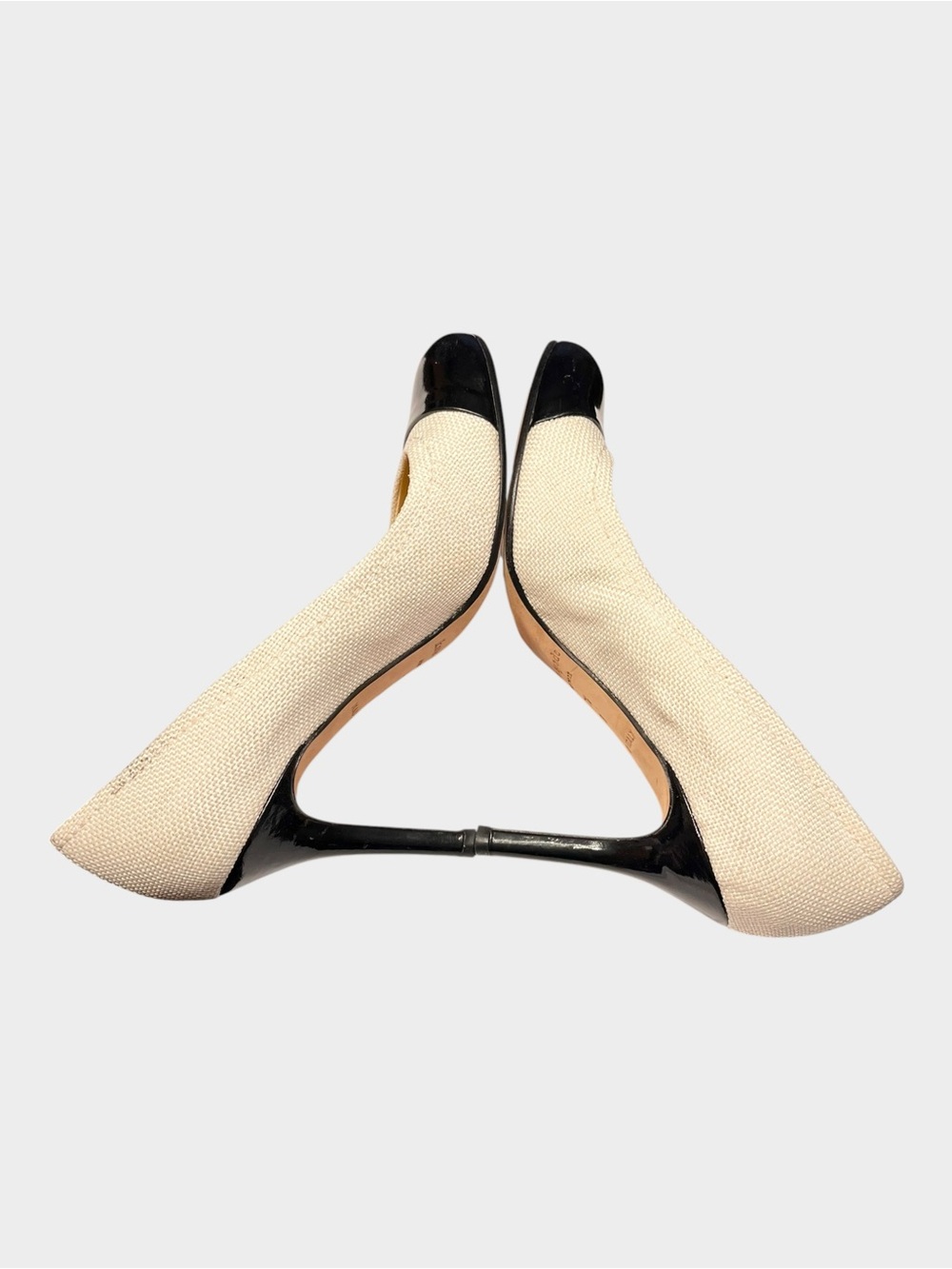KATE SPADE New York Raffia Cap Toe Pumps Heels 7.5B Italy Classic - Picture 8 of 11